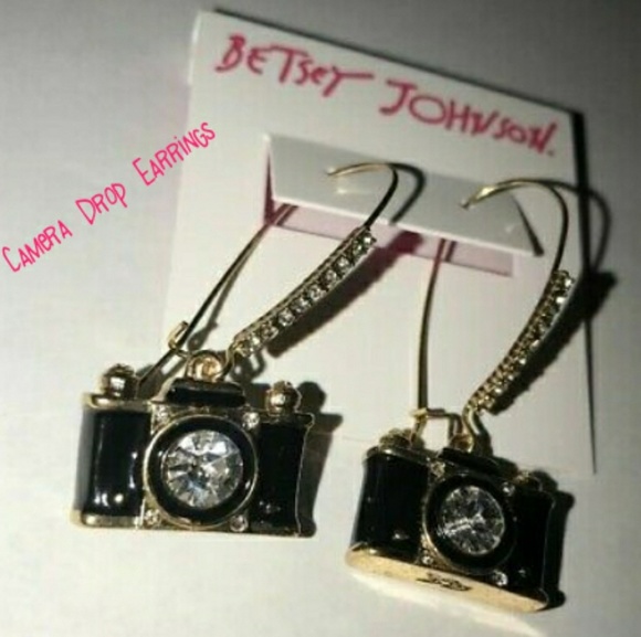 Betsey Johnson Jewelry - 3/$15 📸Betsey Johnson Camera Drop Earrings